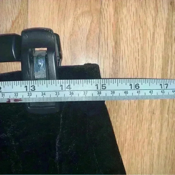 Vintage Y2K Whimsigoth Crushed Velvet Black Maxi Skirt Grunge Witchy Medium - Picture 5 of 5